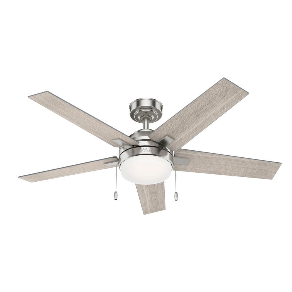 

Hunter Fan Barlett Ceiling Fan 52" Brushed Nickel Light Gray Oak
