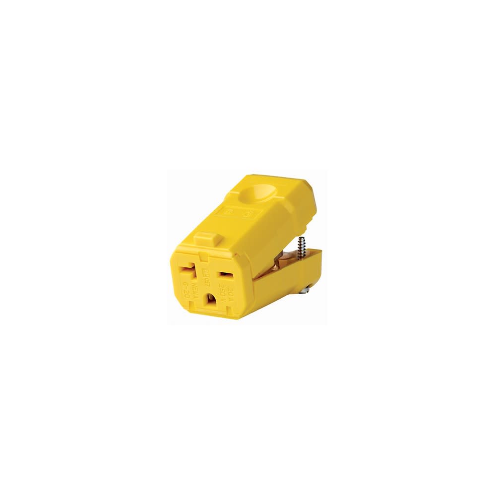 

Leviton 20A 250V 2 Pole 3 Wire Nylon Grounded Body Connector