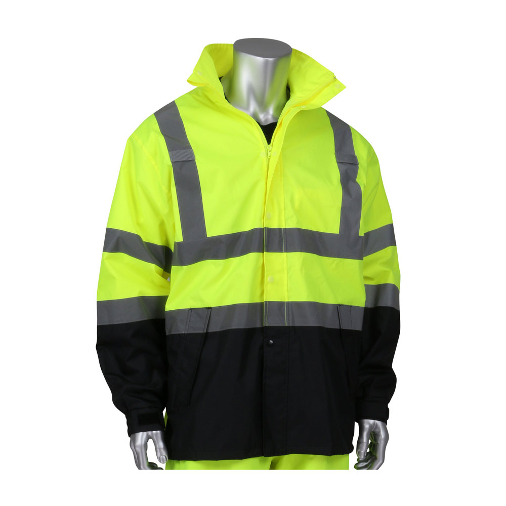 

Protective Industrial Products Waterproof Jacket Falcon Hi Vis Yellow ANSI 2X/3X