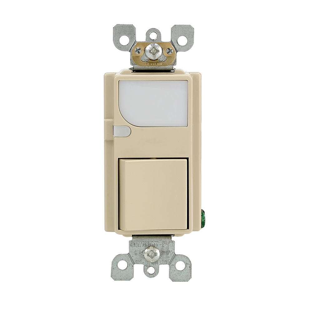 

Leviton 15A 120VAC Ivory Combination Decora Switch with LED Light