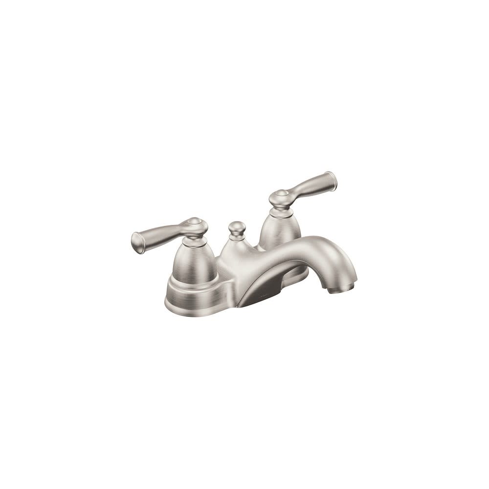 

Moen Banbury Bathroom Faucet Spot Resist Nickel 2 Handle Low Arc