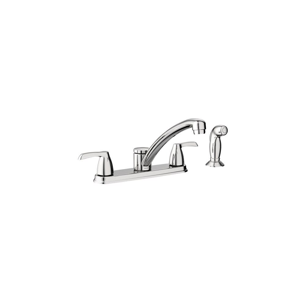 

Moen Adler Low Arc Kitchen Faucet with Optional Handles Chrome