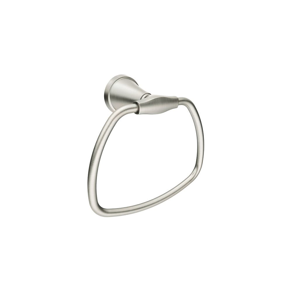 

Moen Tiffin Brushed Nickel Towel Ring with Press & Mark Stamp