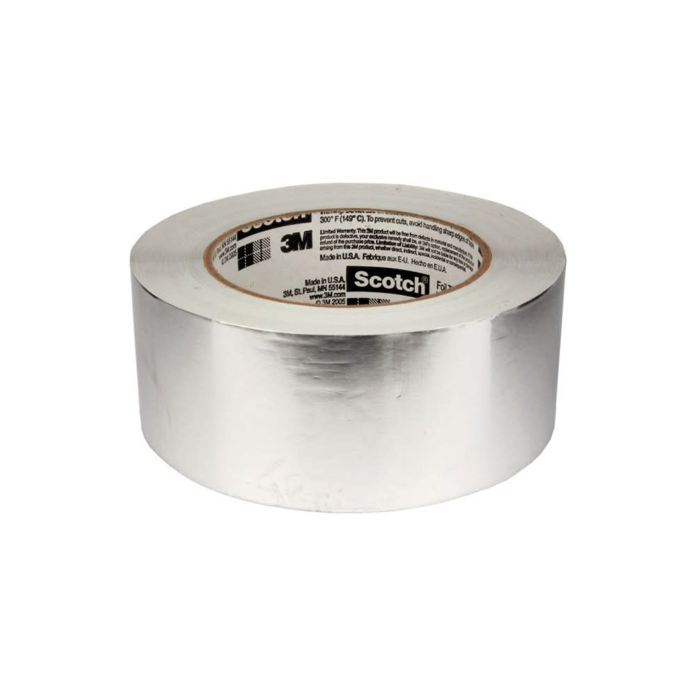 

3M Scotch Aluminum Foil Tape 2" x 50yd Rubber Adhesive