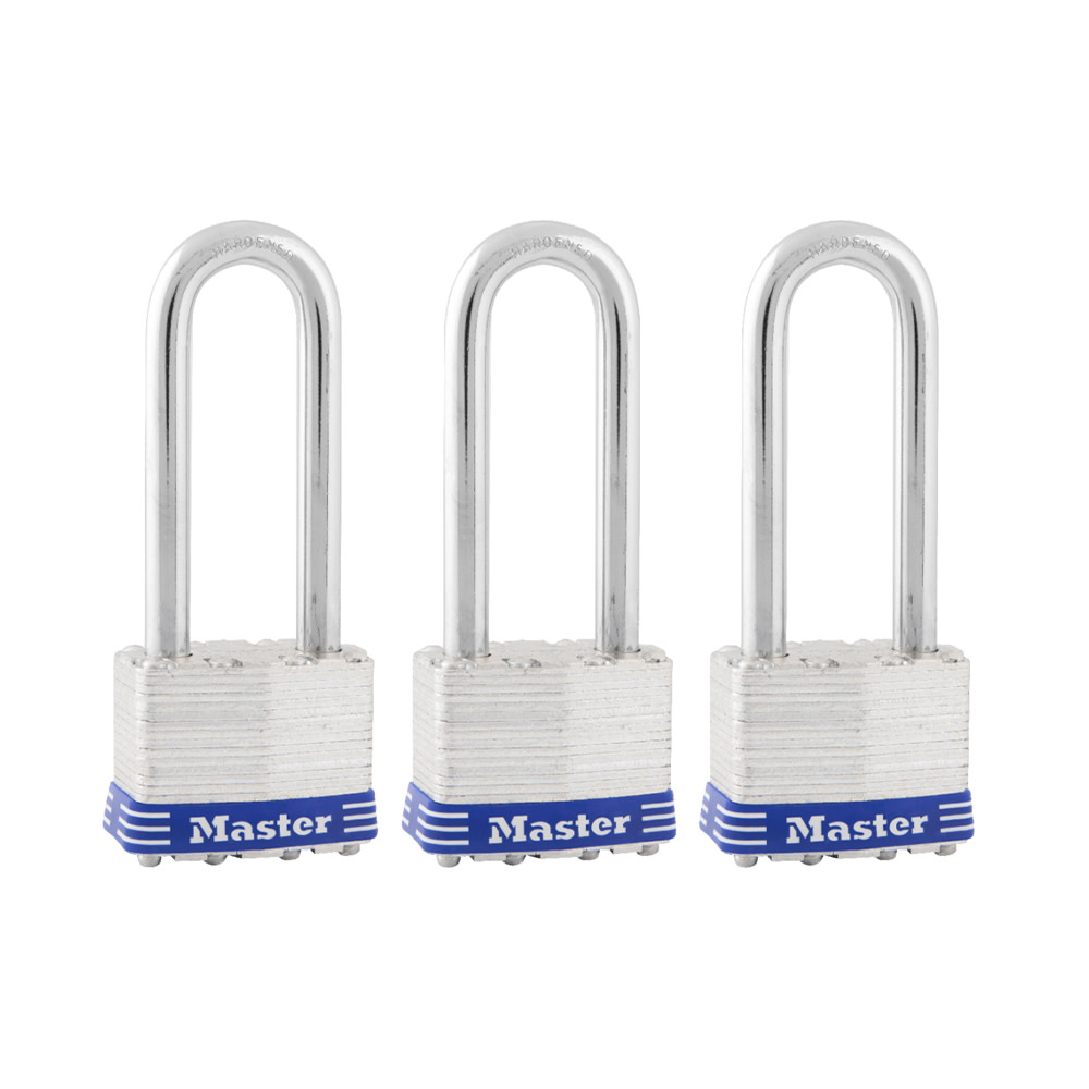 Master Lock Padlock 1 3/4" Keyed Alike Tumbler 3pk