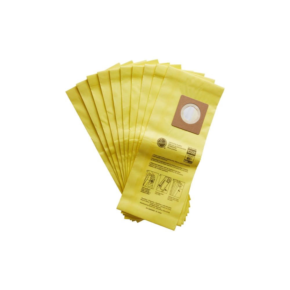 

Hoover Commercial Vacuum Allergen Filtration Paper Upright Vacuum Bag 10pk