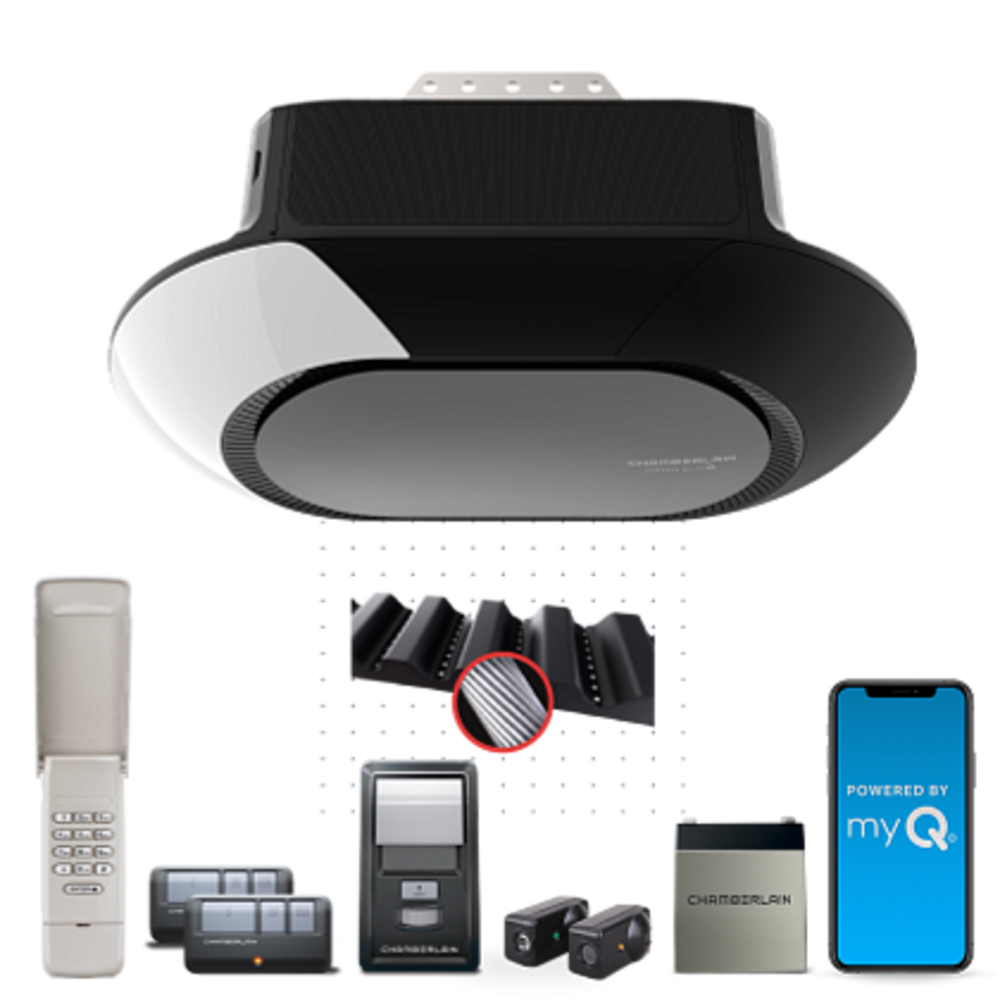 

Chamberlain 3/4 HP Wi Fi Quiet Belt Drive Garage Door Opener with Battery Backup