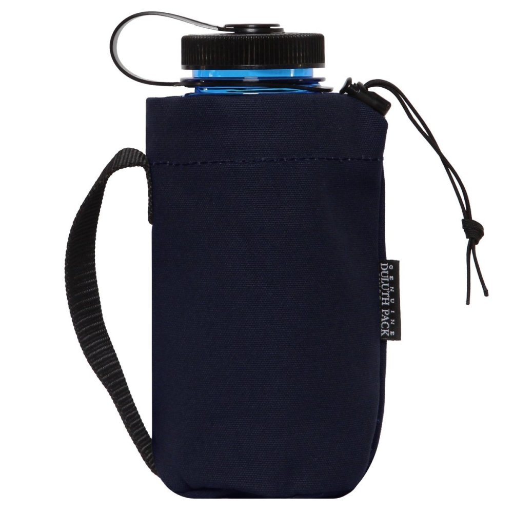

Duluth Pack Navy Canvas Water Bottle Pouch