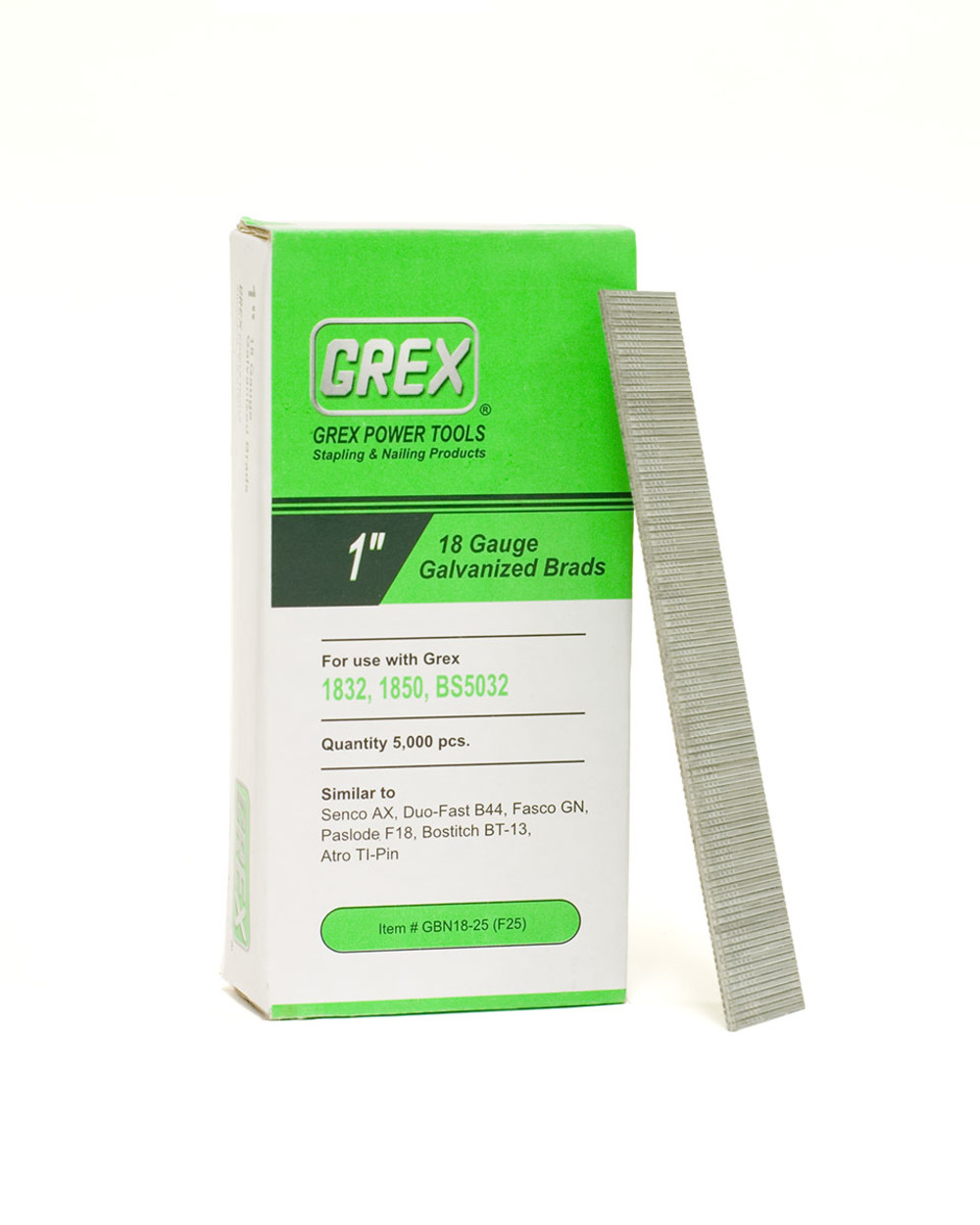 

Grex Power Tools 1" 18 Gauge Brad Nails Galvanized 5000qty