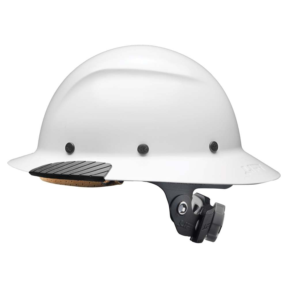 

Lift Safety Hard Hat DAX Gloss White Fiber Resin Full Brim