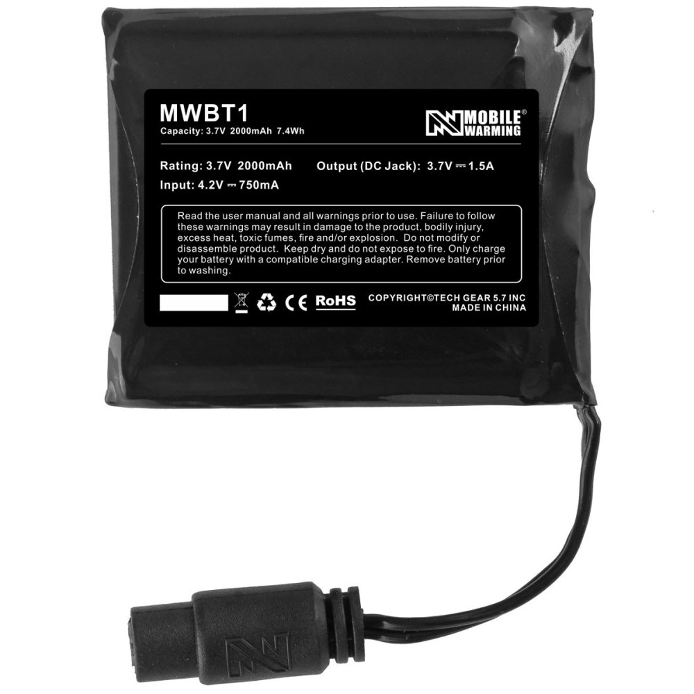 

Mobile Warming 3.7V 2Ah Lithium-Ion Thawdaddy Heated Vest Battery