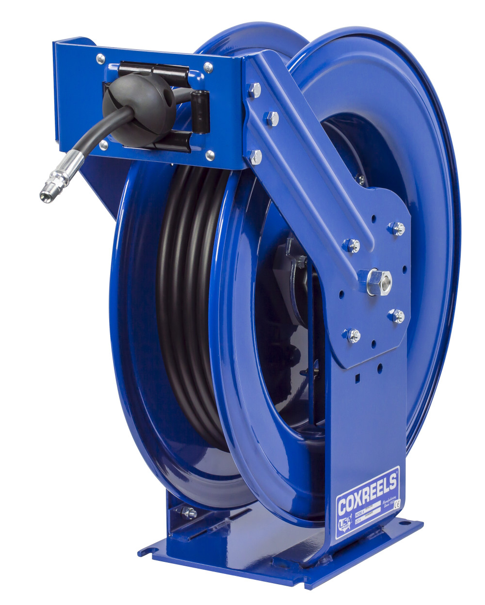 

Coxreels Hose Reel Supreme Duty Spring Rewind for Grease/Hydraulic Oil 3/8" ID 75' 4000 PSI