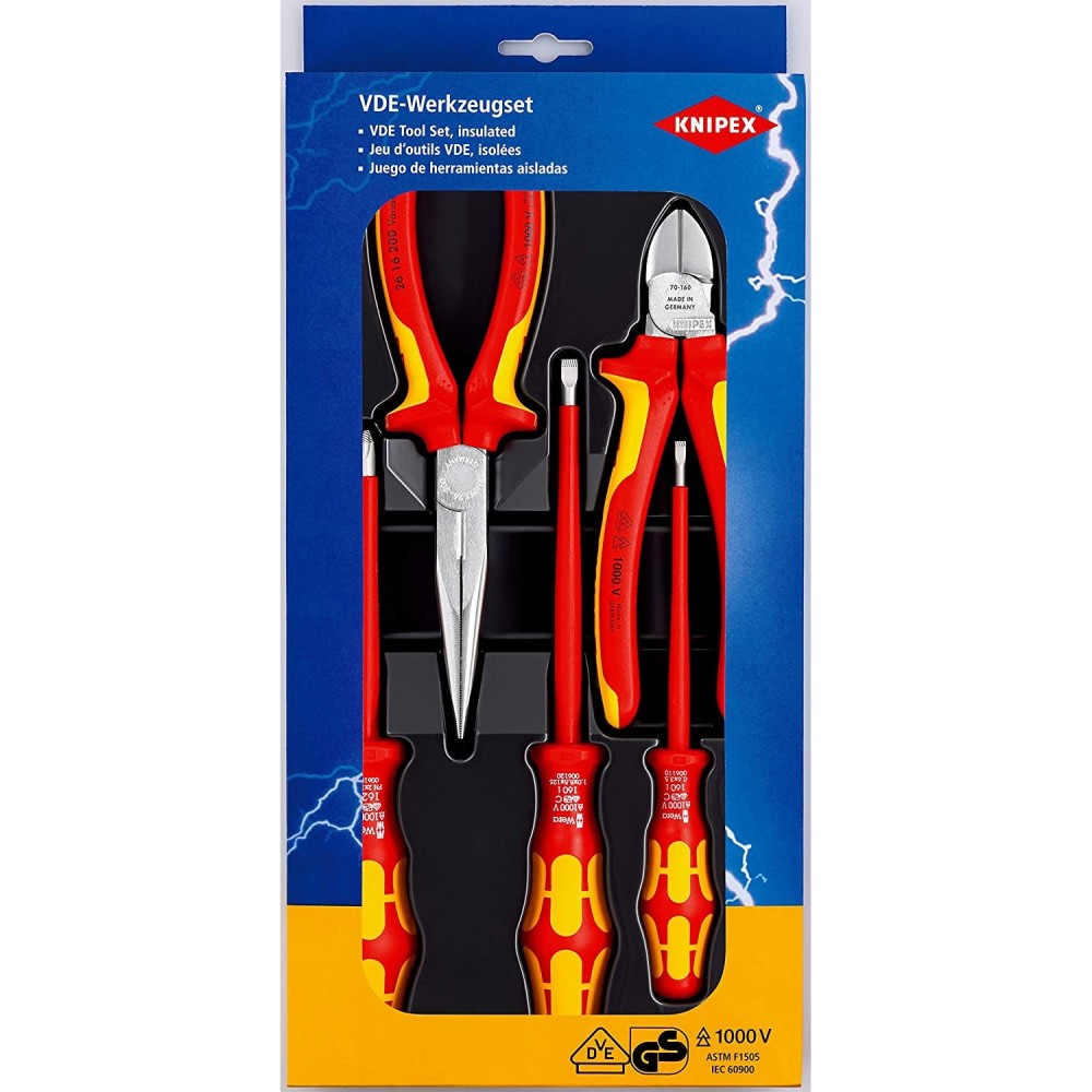 

Knipex VDE Tool Set in Plastic Deep Drawn Tray 5pc