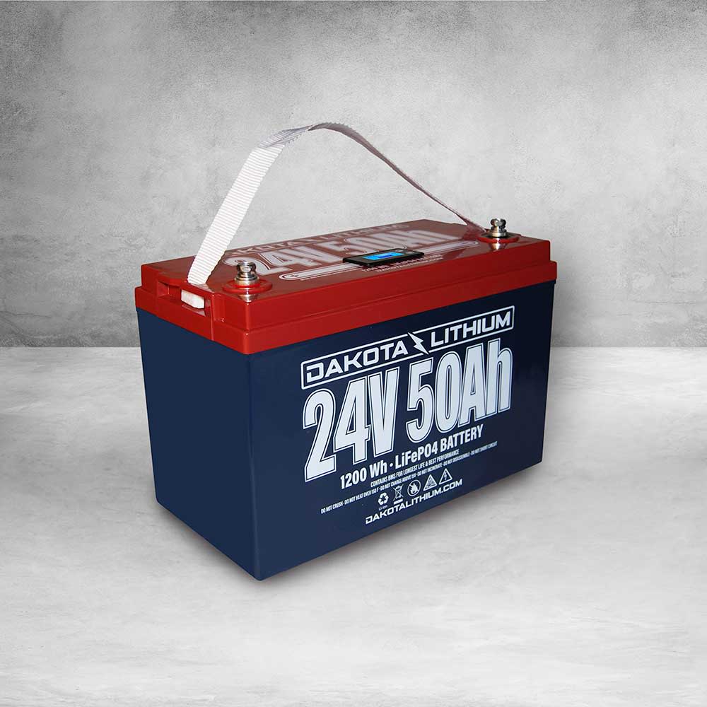 

Dakota Lithium Battery with Charger 24V 50Ah Deep Cycle LiFePO4