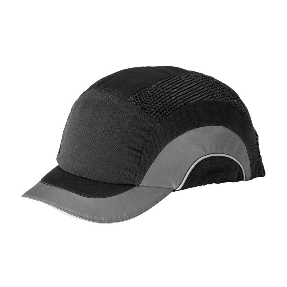 

Protective Industrial Products HardCap A1+ Bump Cap Black/Gray Short Brim Baseball Style
