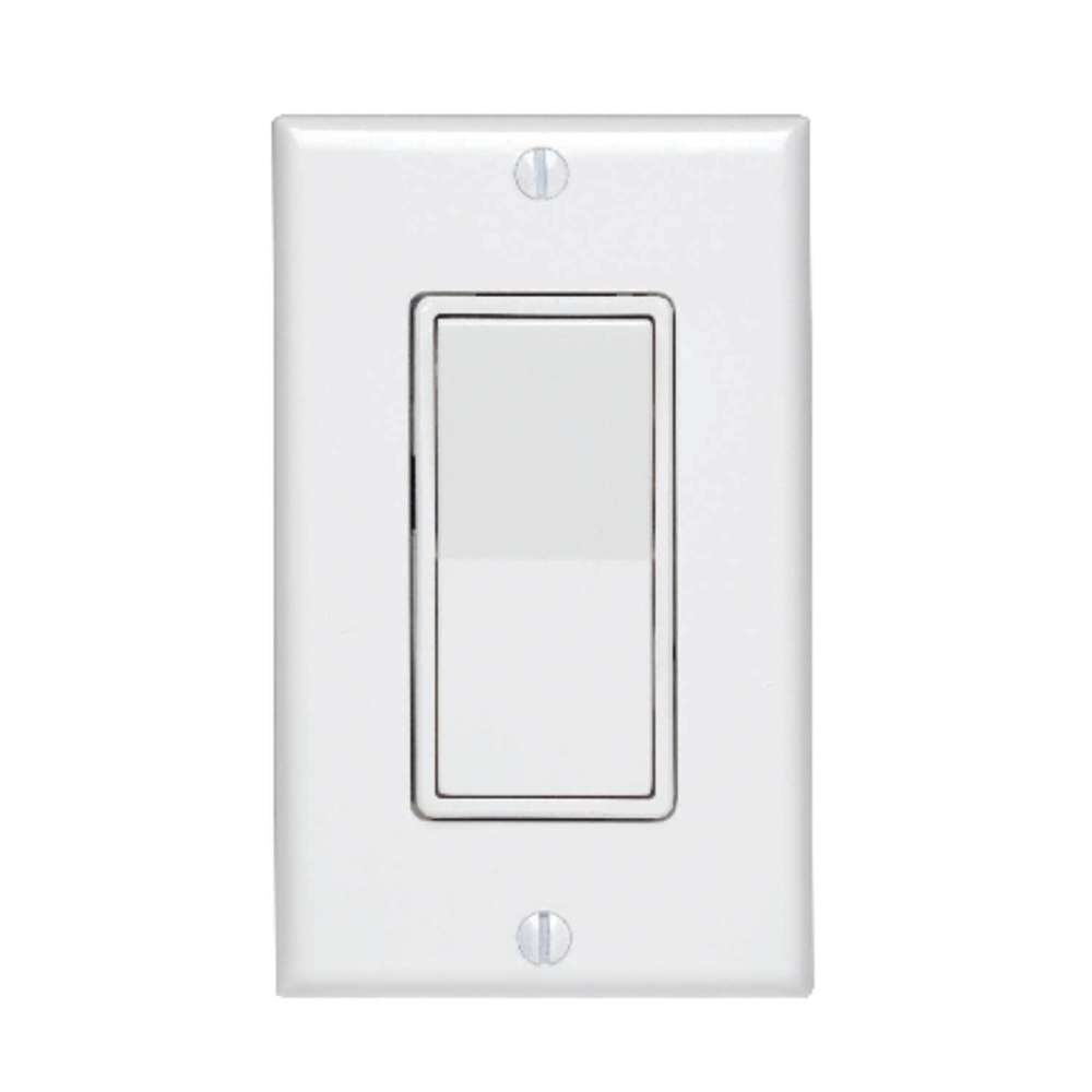 

Leviton Decora Rocker Switch 15A 120/277V White Illuminated 1Pole