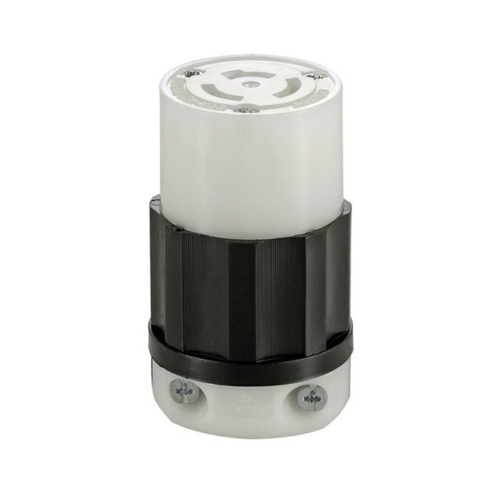 

Leviton 20A 125/250V Black & White Non-Grounded Locking Connector