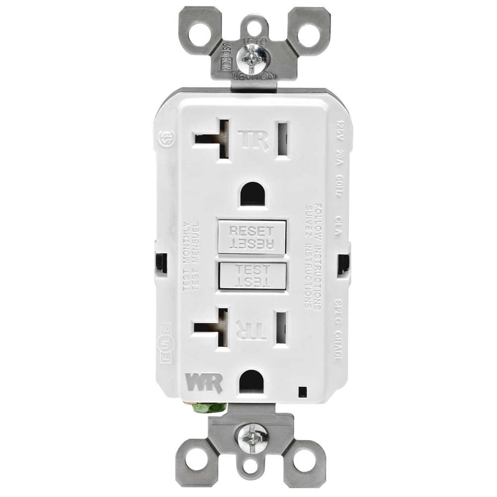 

Leviton SmartlockPro GFCI Outlet 20A 125V Duplex White NEMA 5-20R