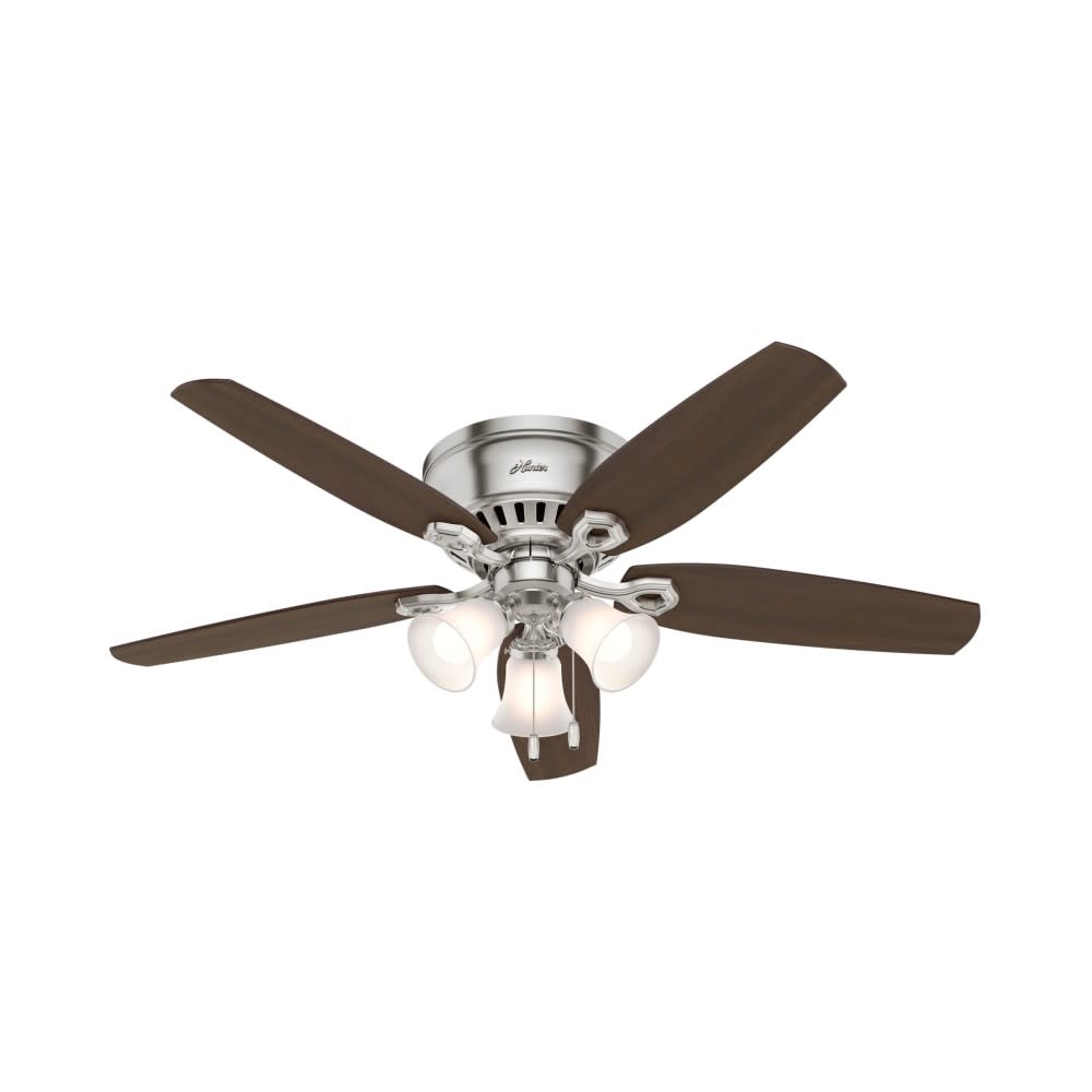 Hunter Fan Builder Ceiling Fan 52" Brushed Nickel Brazilian Cherry