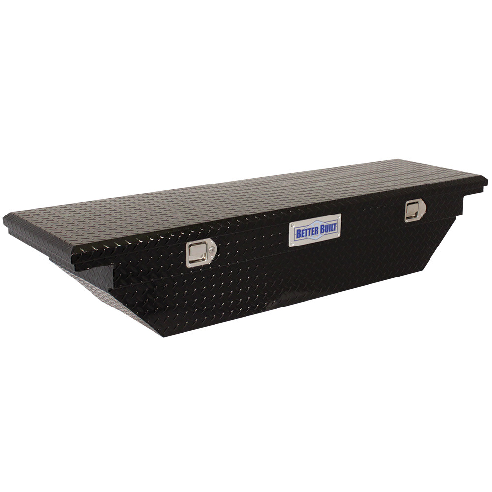 

Better Built 63" Crown Saddle Truck Tool Box LOW PROFILE WEDGE GLOSS BLACK