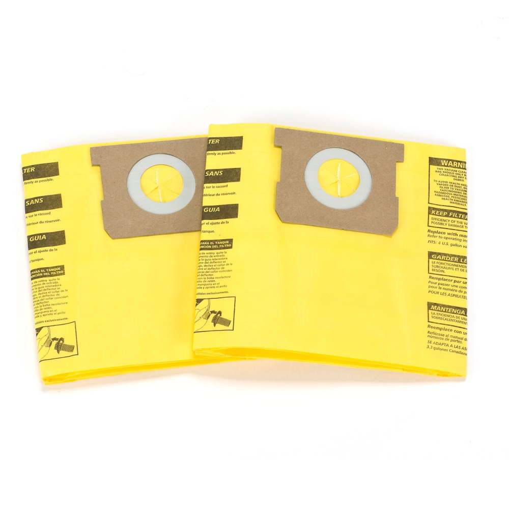 

Shop Vac 4 Gallon Type D High Efficiency Disposable Filter Bag 2pk