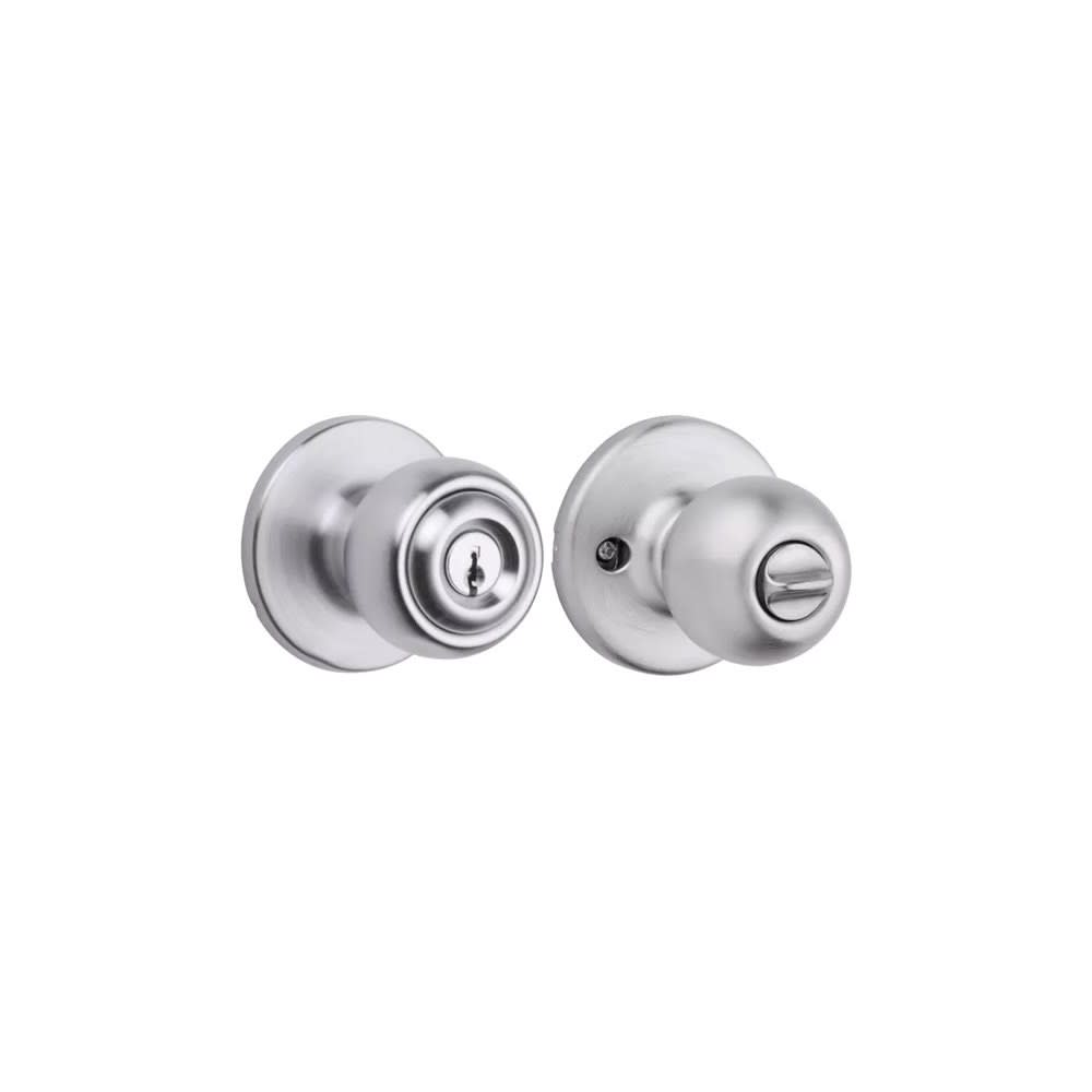 

Kwikset Satin Chrome Security Keyed Entry Exterior Polo Lockset Knob