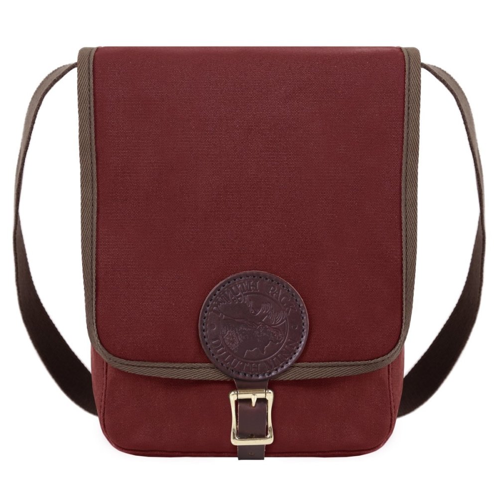 

Duluth Pack 6 Liter Capacity Burgundy Haversack With Cotton Web Trim