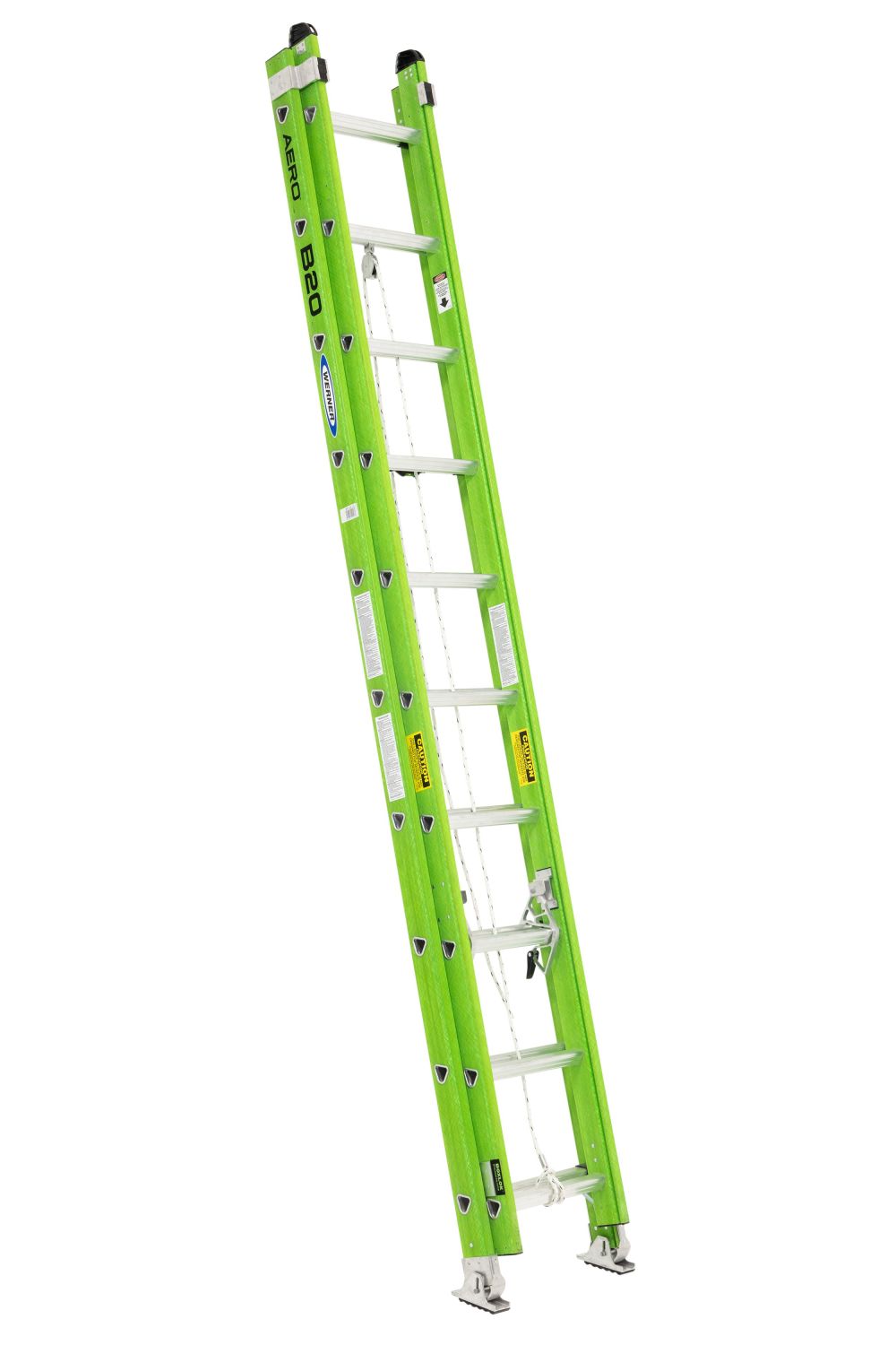 

Werner AERO Extension Ladder 20' TYPE IAA Fiberglass Box Rail/Tri Rung