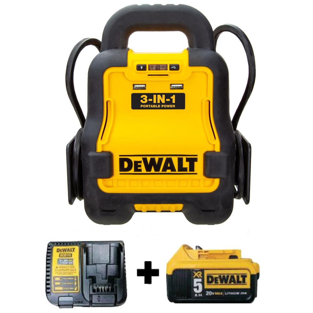 

DEWALT Battery Booster Kit With 20V DeWalt Lithium Battery Pack Plus Charger