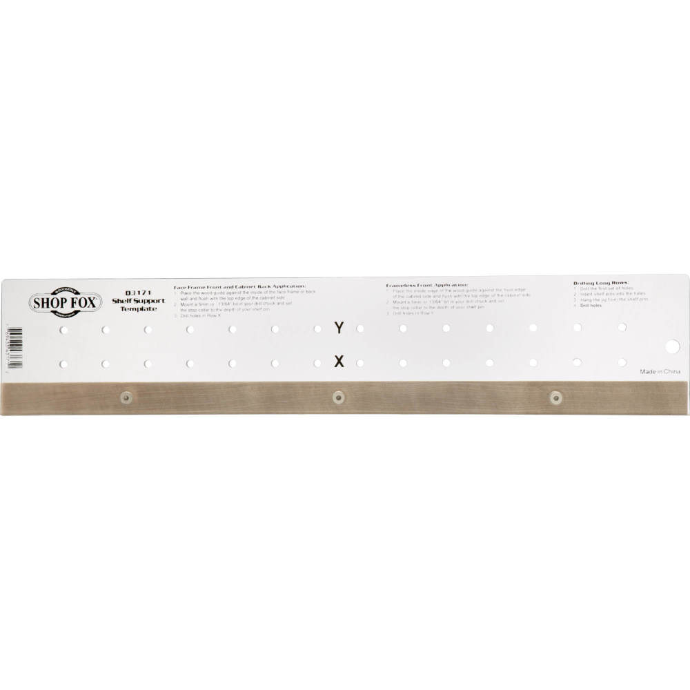 

Shop Fox Shelf Support Boring Jig