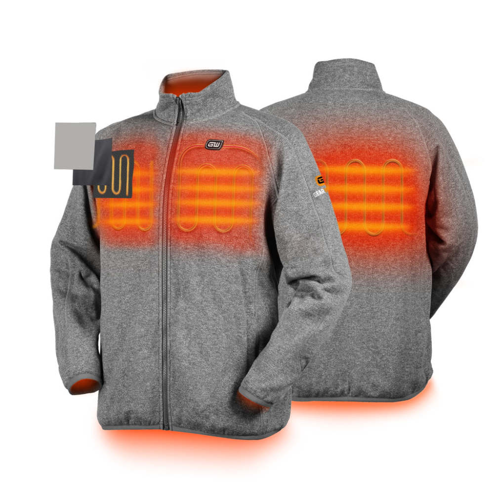 

GEARWRENCH Mens Gray Heated Fleece Jacket Kit XL