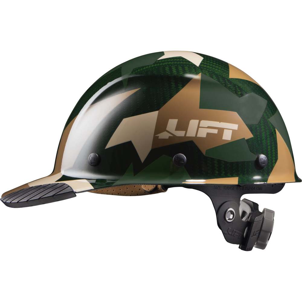 

Lift Safety Hard Hat DAX Jungle Camo Carbon Fiber Cap Style