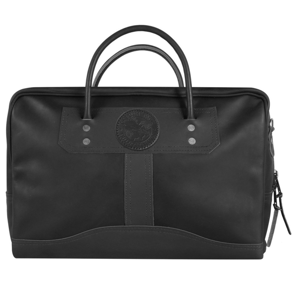 

Duluth Pack 21 Liter Capacity Black Builder's Large Smooth Leather Briefcase