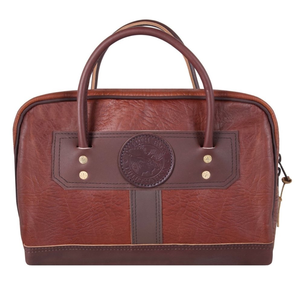 

Duluth Pack 18 Liter Capacity Brown Trim Bison Leather Doctor's Weekend Bag