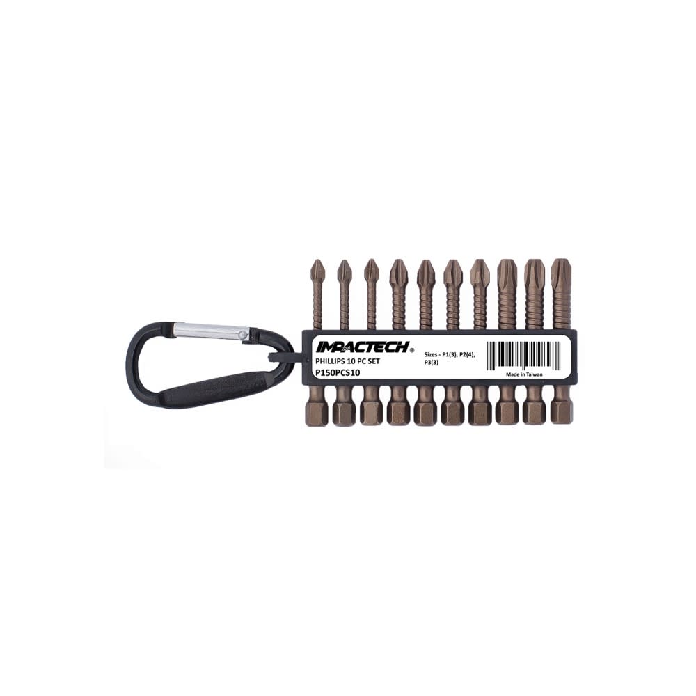 

Vega Impactech Driver Bit Set 10pc 2" Length