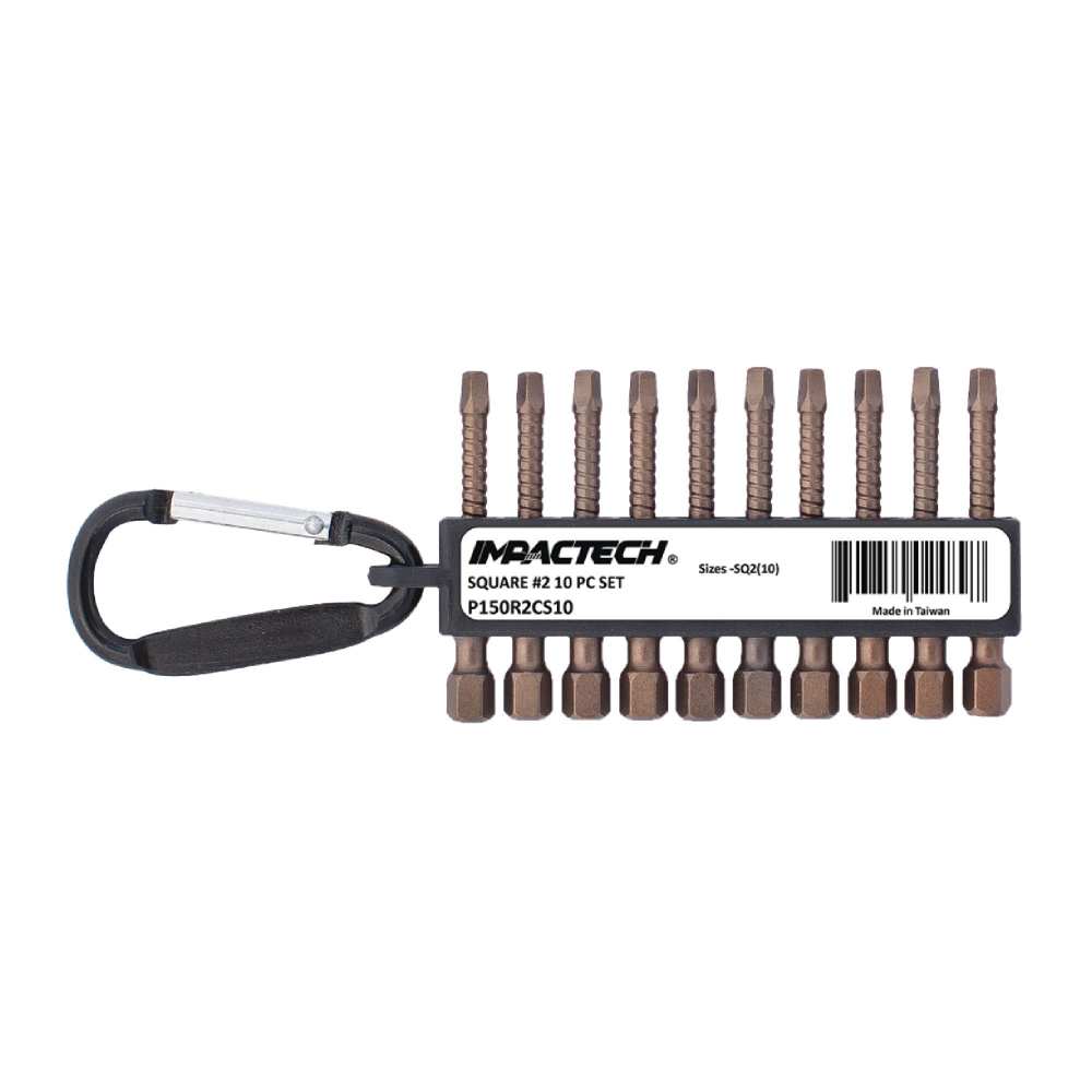 

Vega Impactech #2 x 2" Square Driver Bits Set 10pcs
