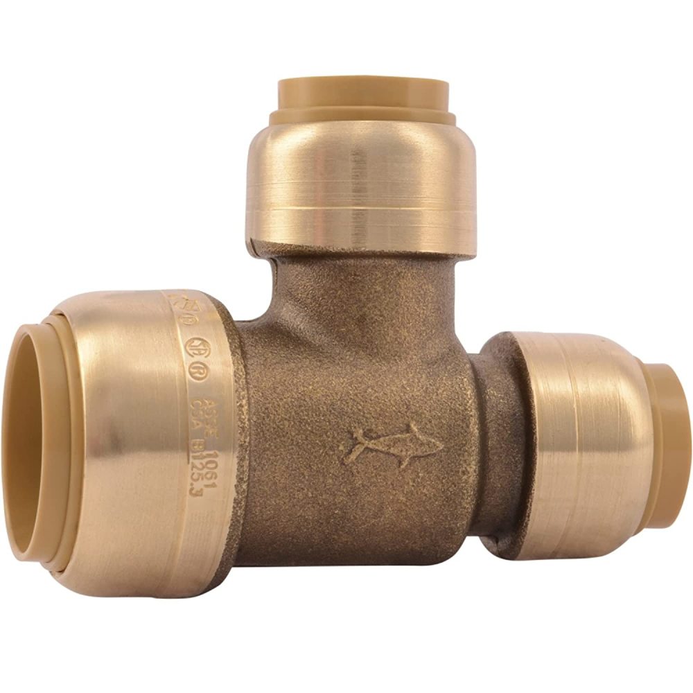 Sharkbite 3/4 x 1/2 x 1/2" Push to Connect Brass Reducing Tee