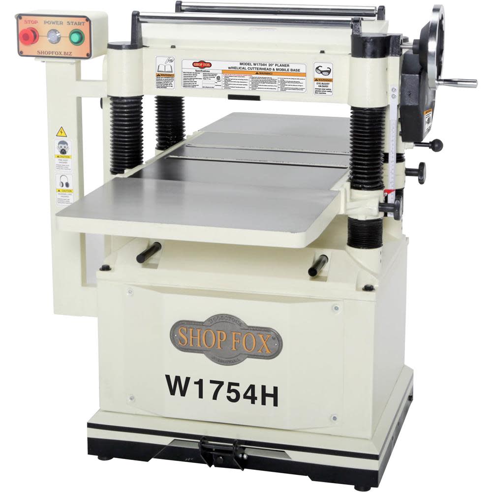 

Shop Fox 240V 5HP 20" Planer with Mobile Base & Cutterhead