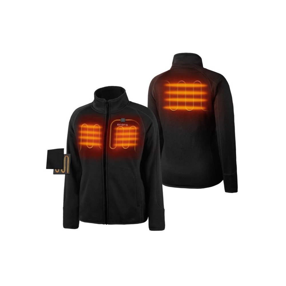 

ORORO Womens Black Heated Fleece Jacket Kit 3X