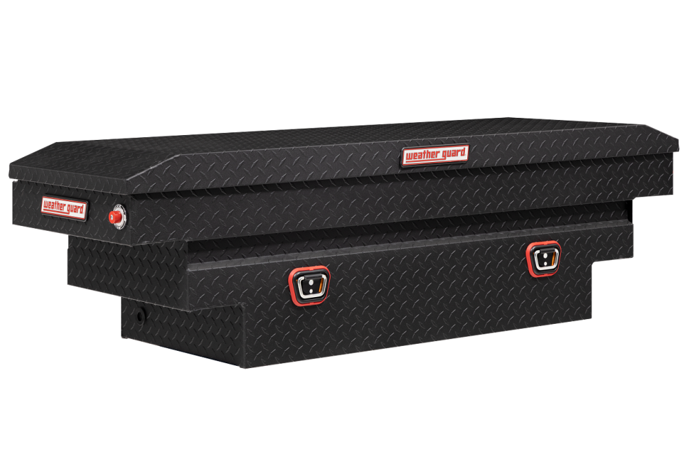

Weather Guard Saddle Truck Tool Box AluminumCompact Deep Textured Matte Black