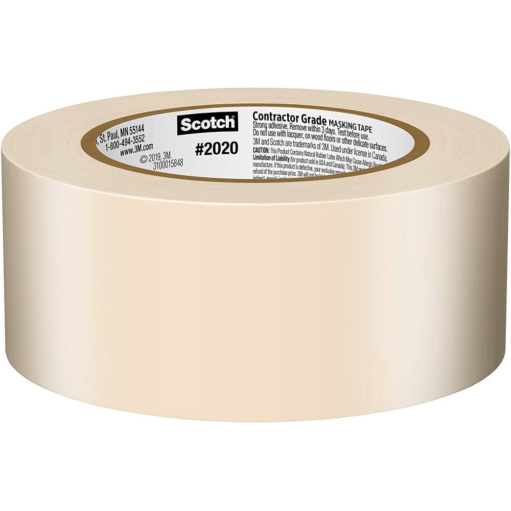 

3M Scotch Masking Tape 1.88" x 60yd Contractor Grade 6pk