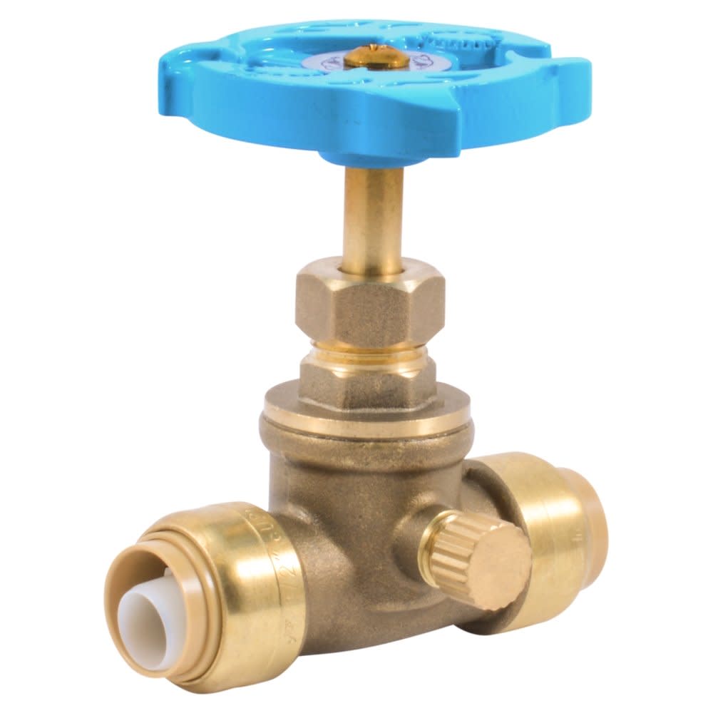 

Sharkbite 1/2" PTC T x 1/2" S Brass Stop & Waste Valve