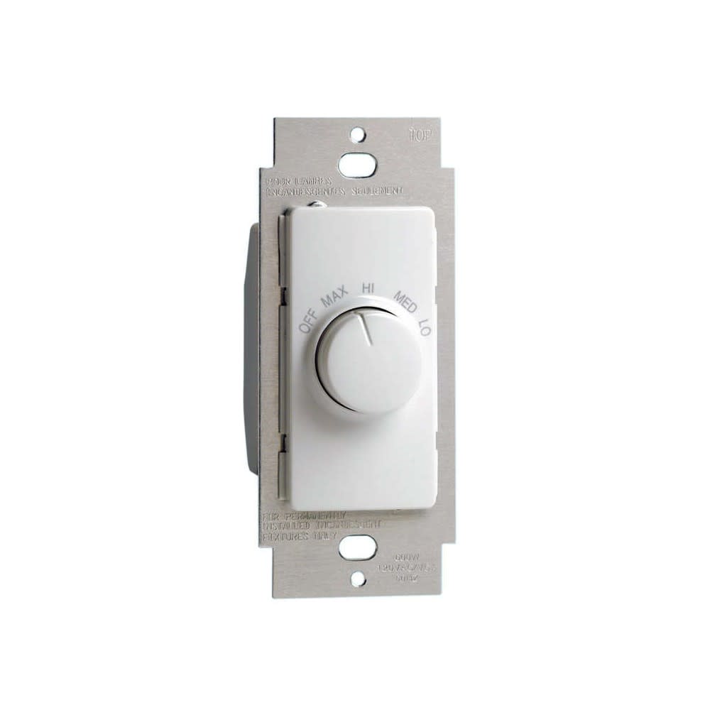 

Leviton Decora Fan Control Switch 1.5A White 1Pole Rotary 4 Speed