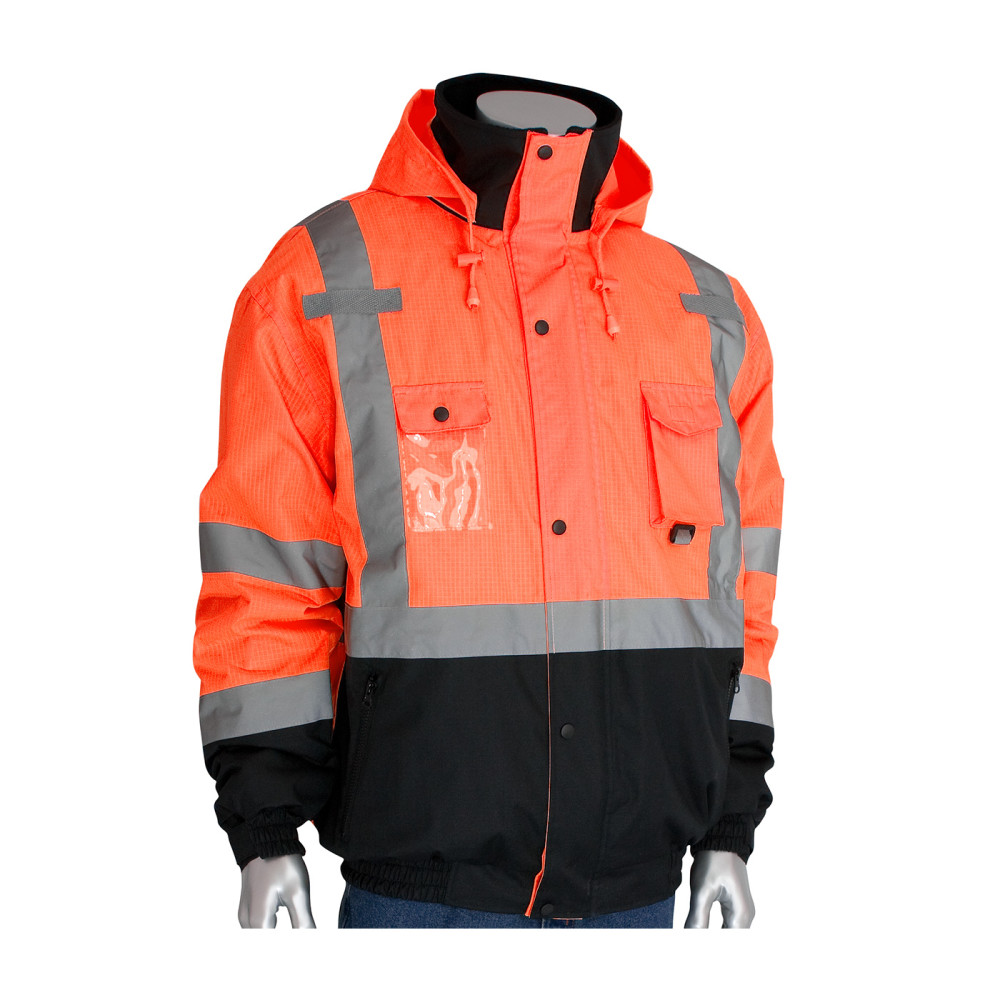 

Protective Industrial Products ANSI R3 Premium Plus Bomber Jacket Hi Vis Orange XL