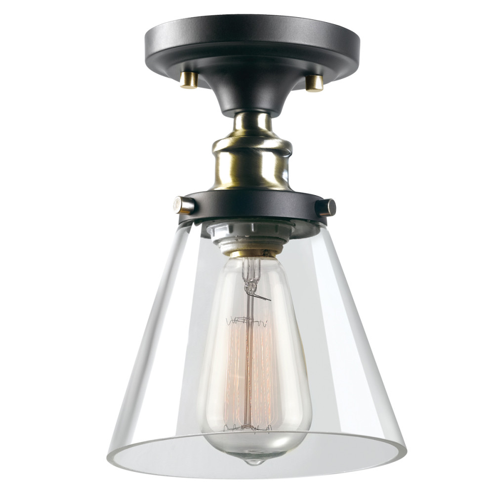 

Globe Electric Jackson Flush Mount Light 1 Light Dark Bronze