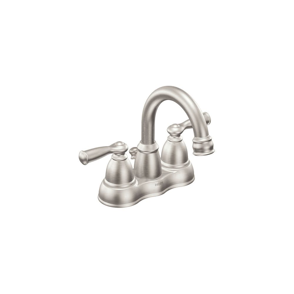 

Moen Banbury Bathroom Faucet Spot Resist Nickel 2 Handle High Arc