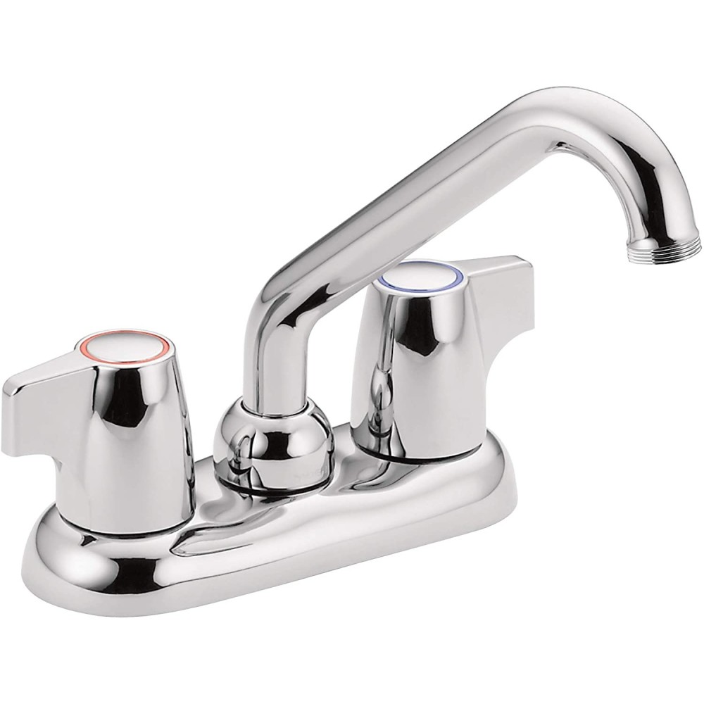 

Moen Chateau Utility Laundry Faucet Chrome 2 Handle 4" Low Arc