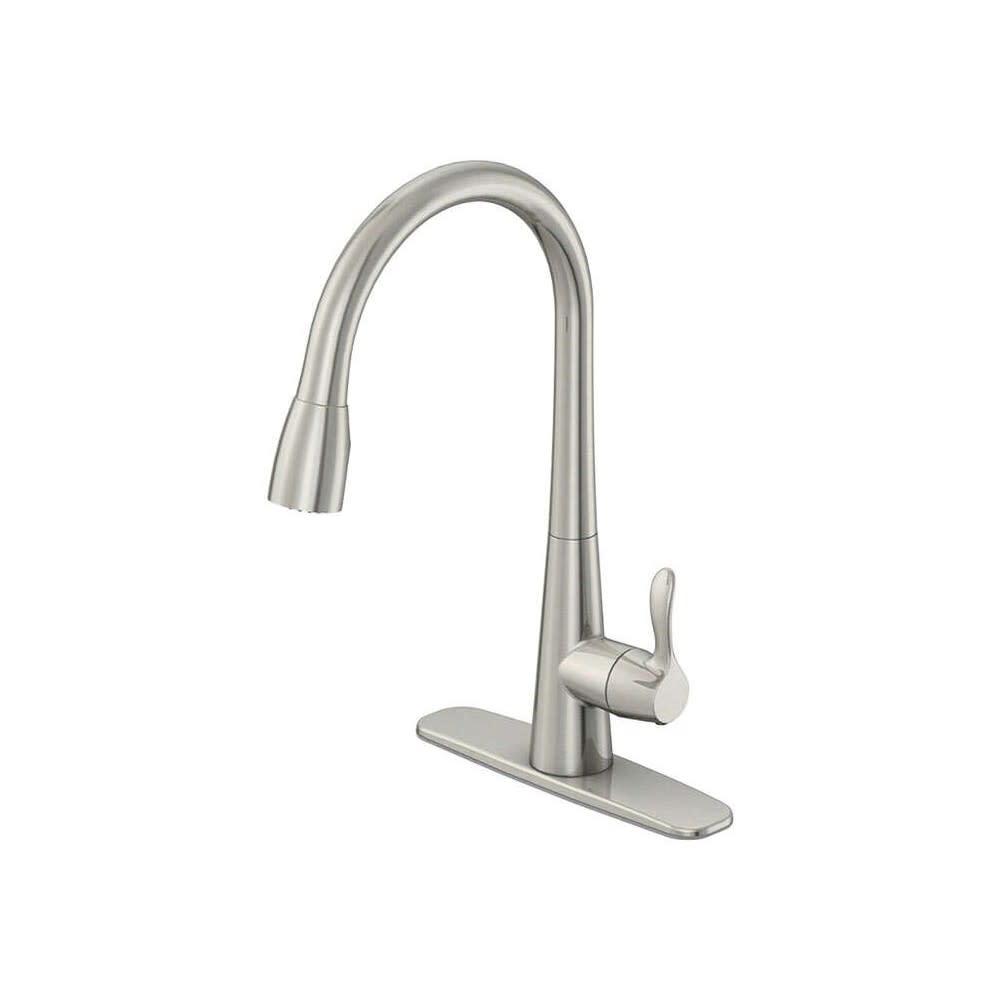 

Oakbrook Vela Pulldown Kitchen Faucet One Handle Brushed Nickel