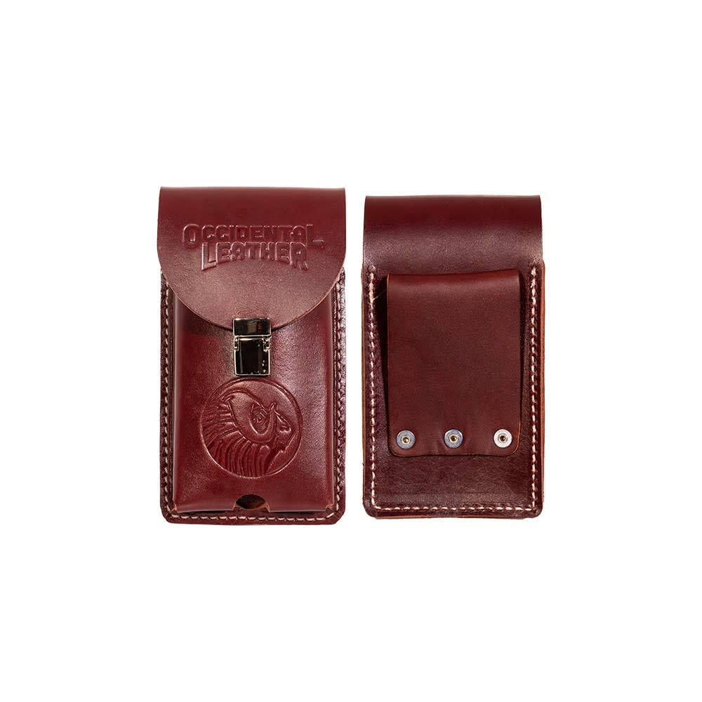 

Occidental Leather Red Belt Worn XL Leather Phone Holster XL