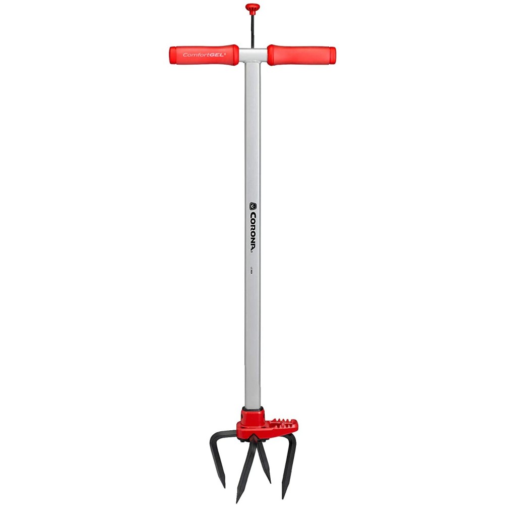 Corona SoilRIPPER Hand Held Tiller ComfortGEL Steel 4 Tine